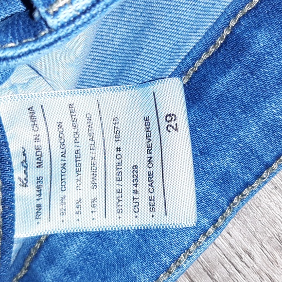 Kancan lightwash split frayed hem size 29 womens jeans - Picture 3 of 9